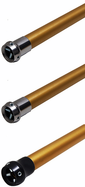 Adapter tube with pyramidal receiver, Ø30mm, 100kg