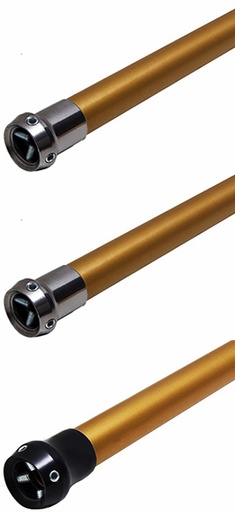 Adapter tube with pyramidal receiver, Ø30mm, 100kg