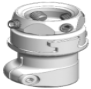 [4H25C] Shift adapter, female pyramid, tube clamp